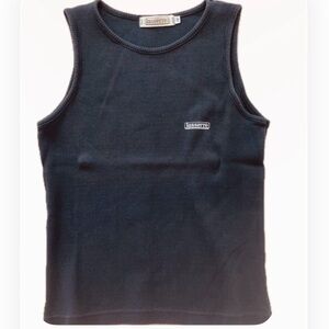 Lasserre Paris Women’s Vintage Ribbed Black Tank Top size XS/S